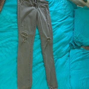 Stylish and comfy army green jeans